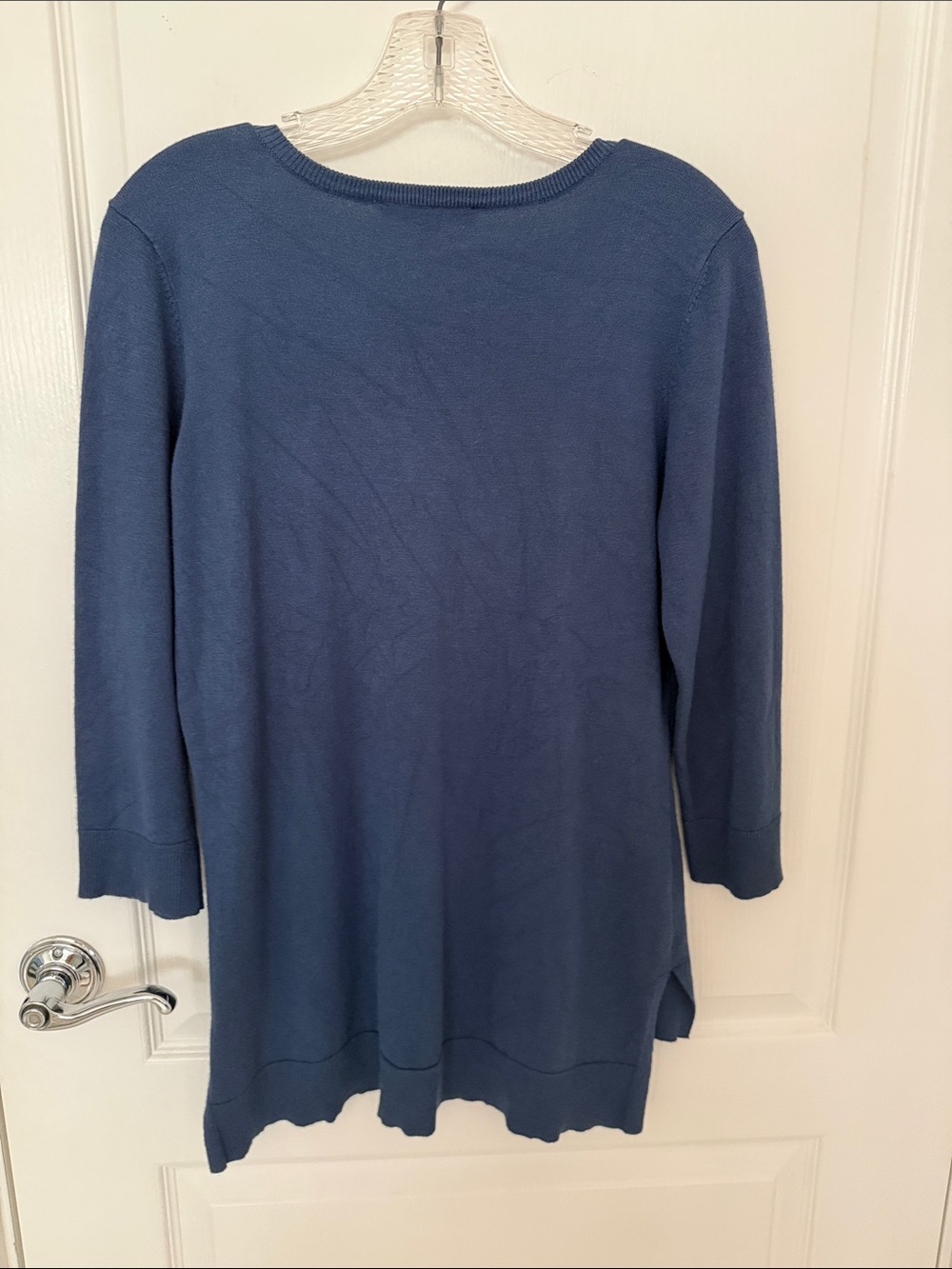 Cyrus Navy Blue Scoop Neck Knit Top - Picture 3 of 3